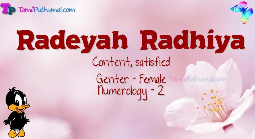 Radeyah  Radhiya-babyname-meaning